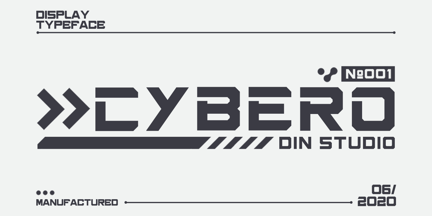 Пример шрифта Cybero